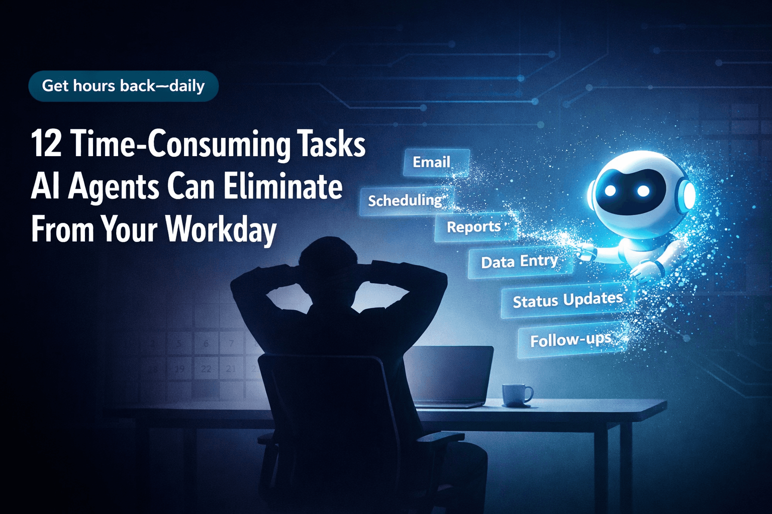 A team using AI agents to automate repetitive office work across calendars, email, spreadsheets, and workflows